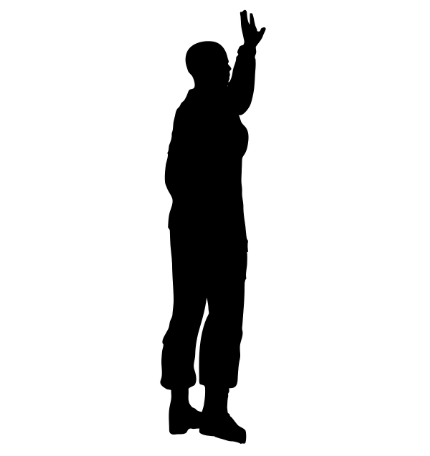 silhouette of student waving boodbye. Image credit: Pixabay.com